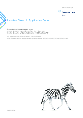 Investec Qtrac plc Application Form
