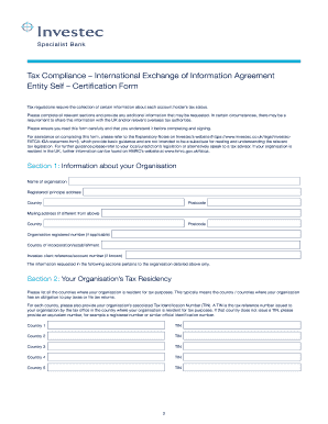UK FATCA IGA Entity Self-Certification Form