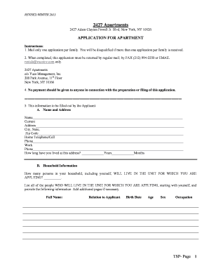 Apartment Application Form