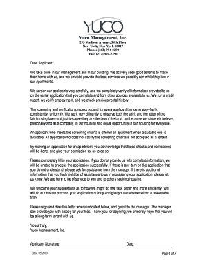 New York Rental Application