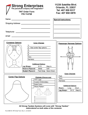 TNT Order Form