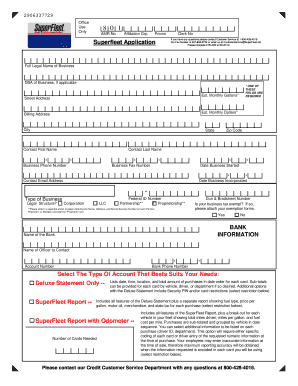 SuperFleet Business Credit Application