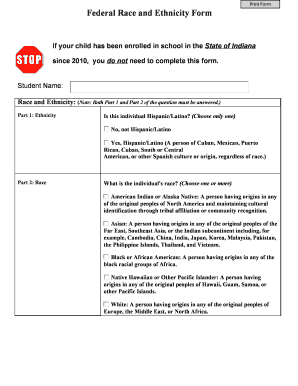 Federal Race and Ethnicity Form