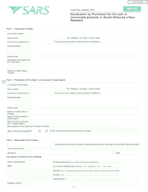 Capital Gains Tax Declaration for Non-Resident Sellers in South Africa