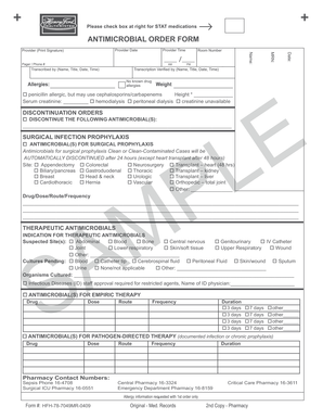 Antimicrobial Order Form