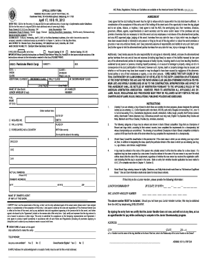 AKC Dog Show Entry Form