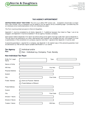 New Zealand Tax Agency Appointment Form