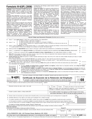 Formulario W-4(SP) (2008)