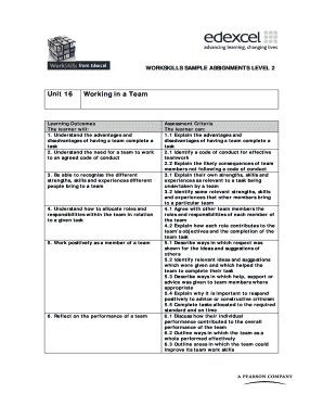 Workskills Sample Assignments Level 2