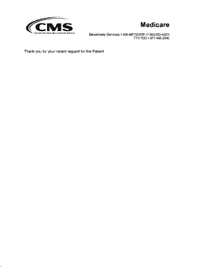 Patient's Request for Medical Payment Form CMS-1490S