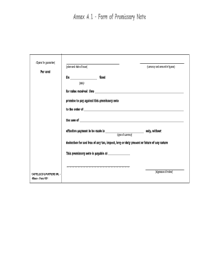 Promissory Note Form 1001
