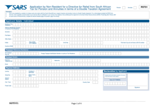 South African Pension Annuity Tax Relief Application