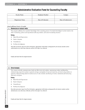 Administrative Evaluation Form for Counselnig Faculty - aft1521