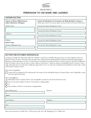 Permission to Use Name and Likeness