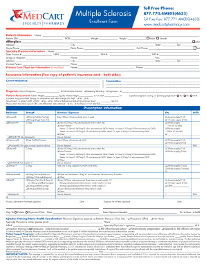 Multiple Sclerosis Enrollment Form
