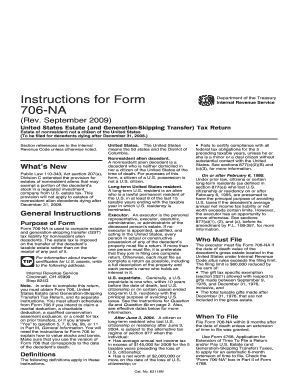 Form 706-NA Instructions