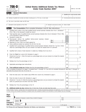 Form 706-D United States Additional Estate Tax Return
