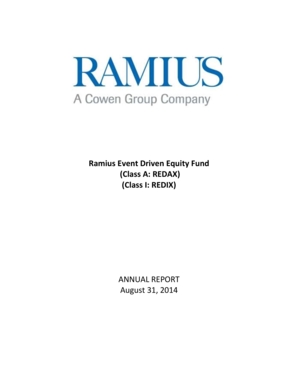 What is a 2290 form - Ramius Event Driven Equity Fund