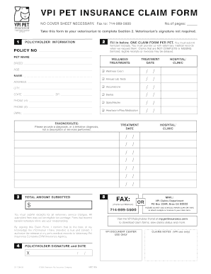 VPI Pet Insurance Claim Form