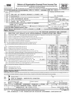 Form 990 Return of Organization Exempt From Income Tax