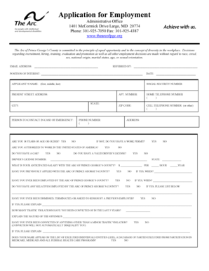 Employment Application Form
