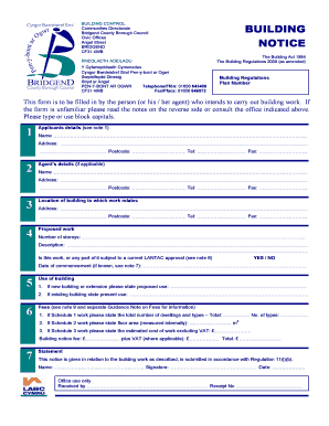 Building Notice Form