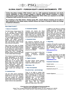 Global Equity FEi Investment Form