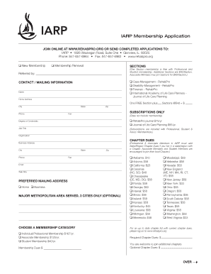 IARP Membership Application