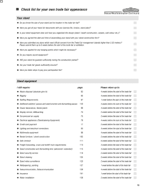 Checkliste für Ihren eigenen Messeauftritt