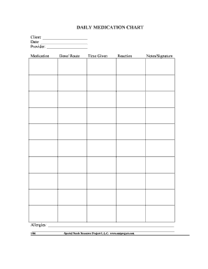 Daily Medication Chart