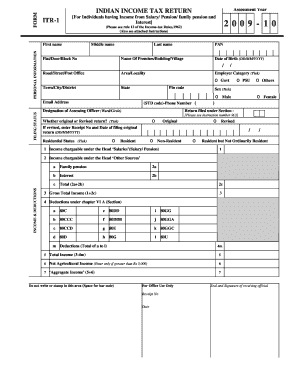 Indian Income Tax Return ITR-1
