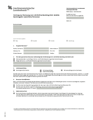 Vertrag zur Nutzung von LLB Online Banking