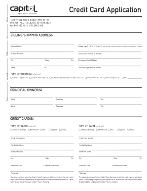 Credit Card Application Form