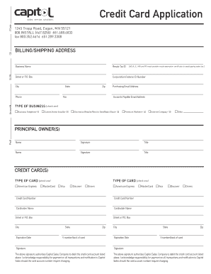 Credit Card Application Form