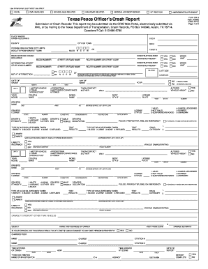 Texas Peace Officer's Crash Report Form CR-3