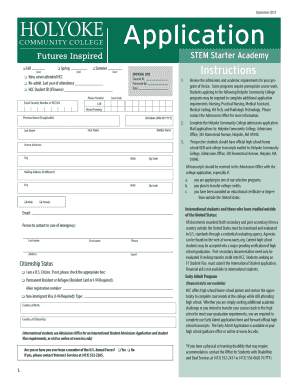 Holyoke Community College Admission Form