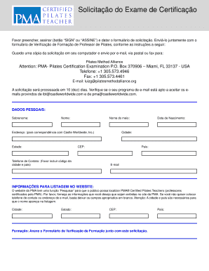 Solicitação do Exame de Certificação
