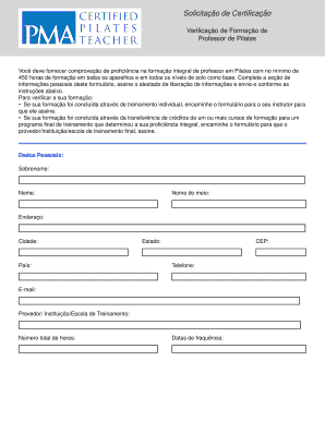 Solicitação de Certificação