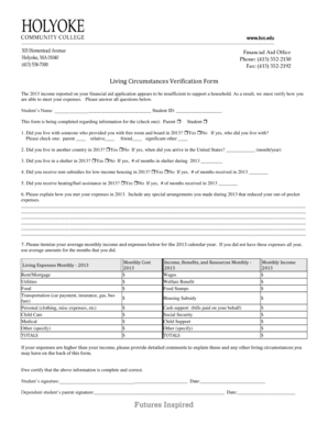 Living Circumstances Verification Form