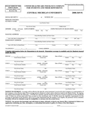 United Healthcare Student Insurance Enrollment Form