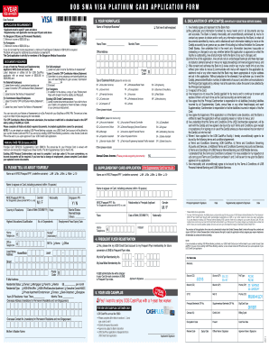 UOB SMA Visa Platinum Card Application Form