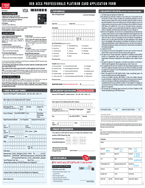 UOB ACCA Professionals Platinum Card Application