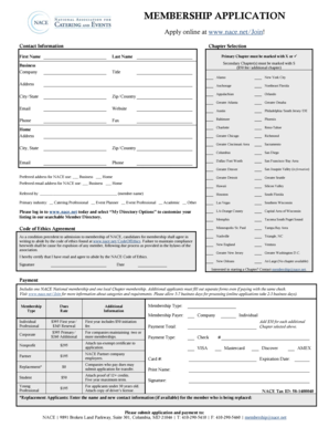 NACE Membership Application