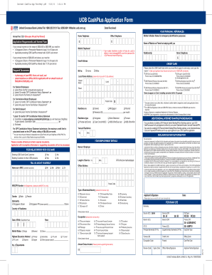 UOB CashPlus Application Form