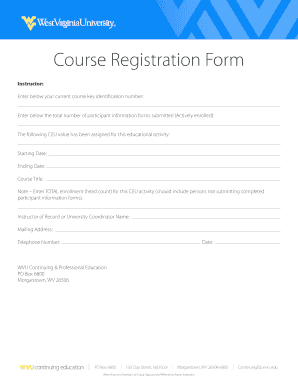 Course Registration Form