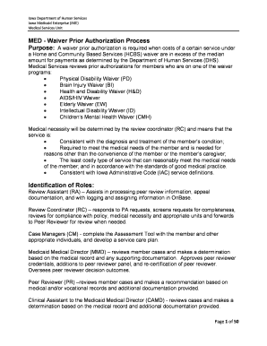 Iowa Medicaid Waiver Prior Authorization Form