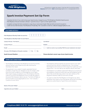 Spark Invoice Payment Setup Form