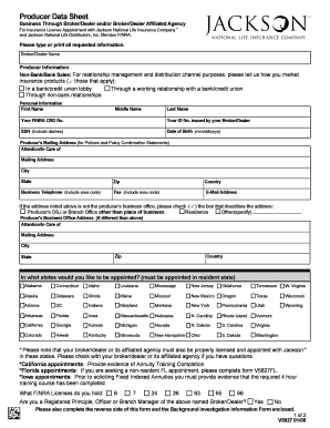 Insurance License Appointment Form
