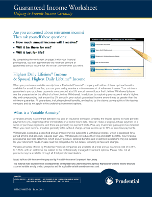 Guaranteed Income Worksheet