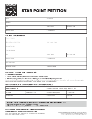 STAR Point Petition Form